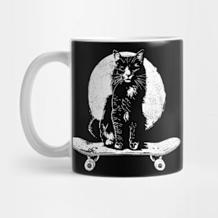 Retro Vintage Pet Animal Skateboard Cat Mug